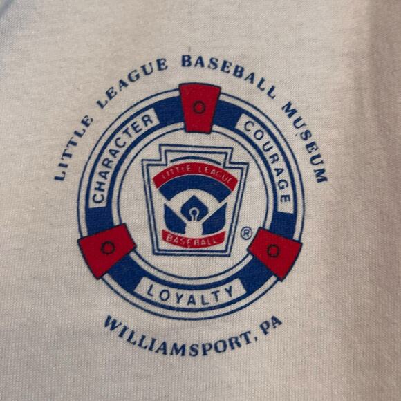 Vintage Little League Ringer Tee Red White Baseball Unisex Medium Champion USA - Picture 5 of 13